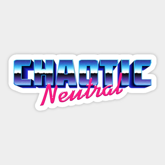 Chaotic Neutral 80s Vibes Sticker by DigitalCleo